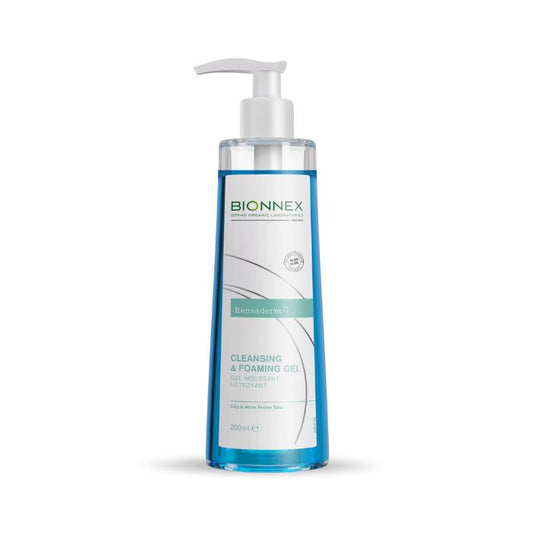Bionnex Rensaderm Cleansing & Foaming Gel Cleanser for Oily and Acne-Prone Skin with Trio-Acid Complex - 200ml