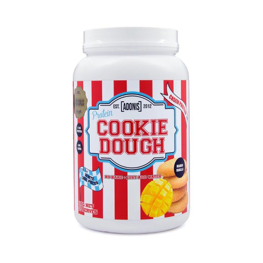 Adonis Gear Protein Cookie Dough Mango Vanilla, High Protein Low Carb Snack with Casein and EAAs, 1kg