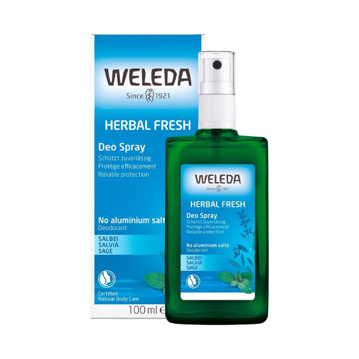 Weleda Sage Deodorant Spray, Natural Freshness, Aluminum-Free, Non-Aerosol - 100ml