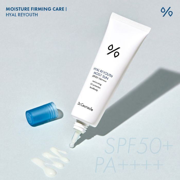 Dr. Ceuracle Hyal Reyouth Moist Sun (SPF50+) Hydrating Sunscreen and UV Protection 50ml