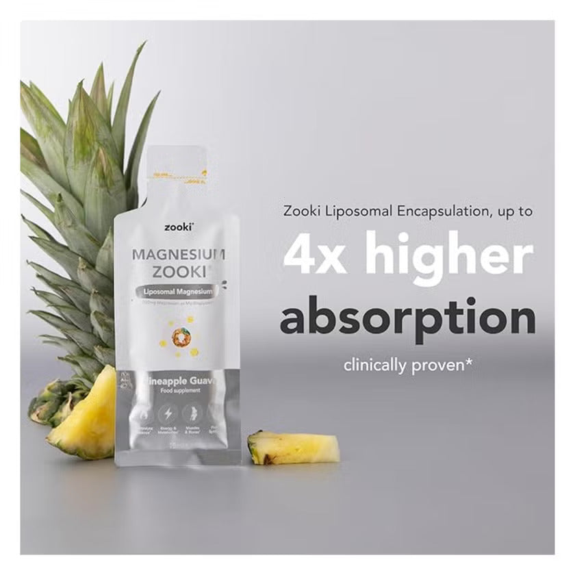 Zooki Liposomal Magnesium Bis-Glycinate 1500mg Liquid Sachet 15ml
