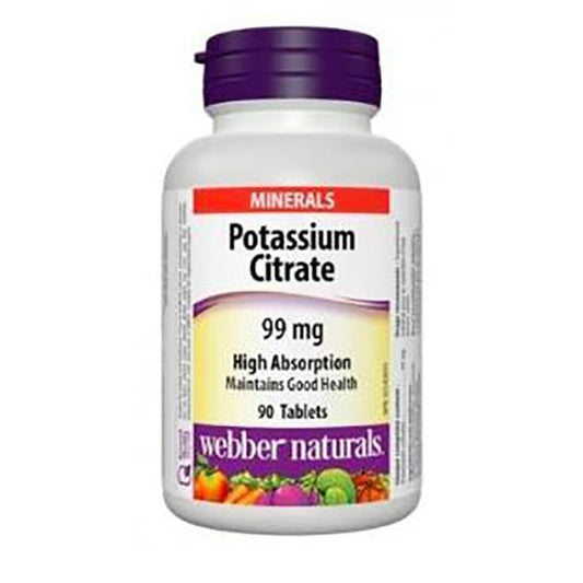 Webber Naturals Potassium Citrate 99Mg Tab 90S