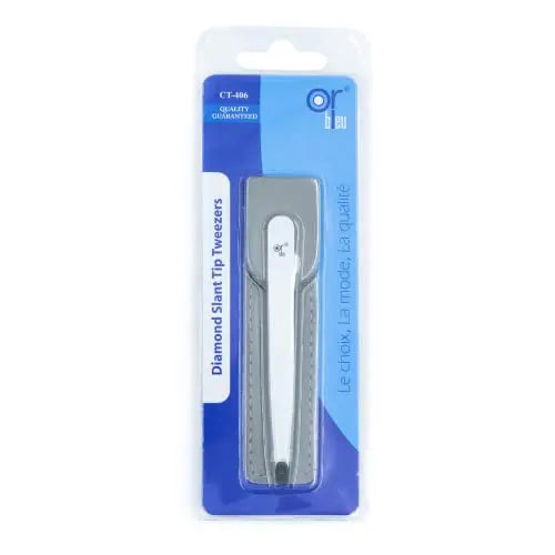 Or Bleu Diamond Slant Tip Tweezers CT-406 Or Bleu