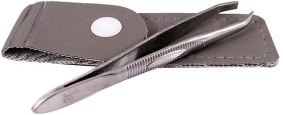 Or Bleu Square Tip Tweezers (Non-Slip Grip) - CT408