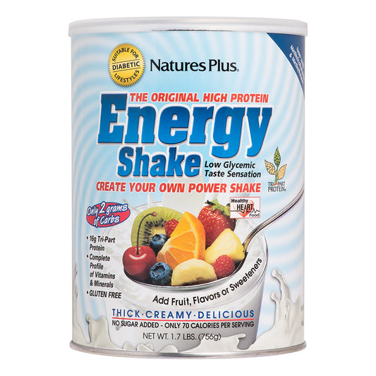 Natures Plus Energy Shake Protein No sugar 1.7 Lb Cans - (756g)