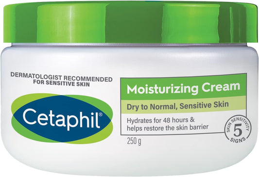 Cetaphil Moisturizing Cream, Face & Body Moisturizer With Dry to Very Dry Sensitive Skin, Unscented - 250g