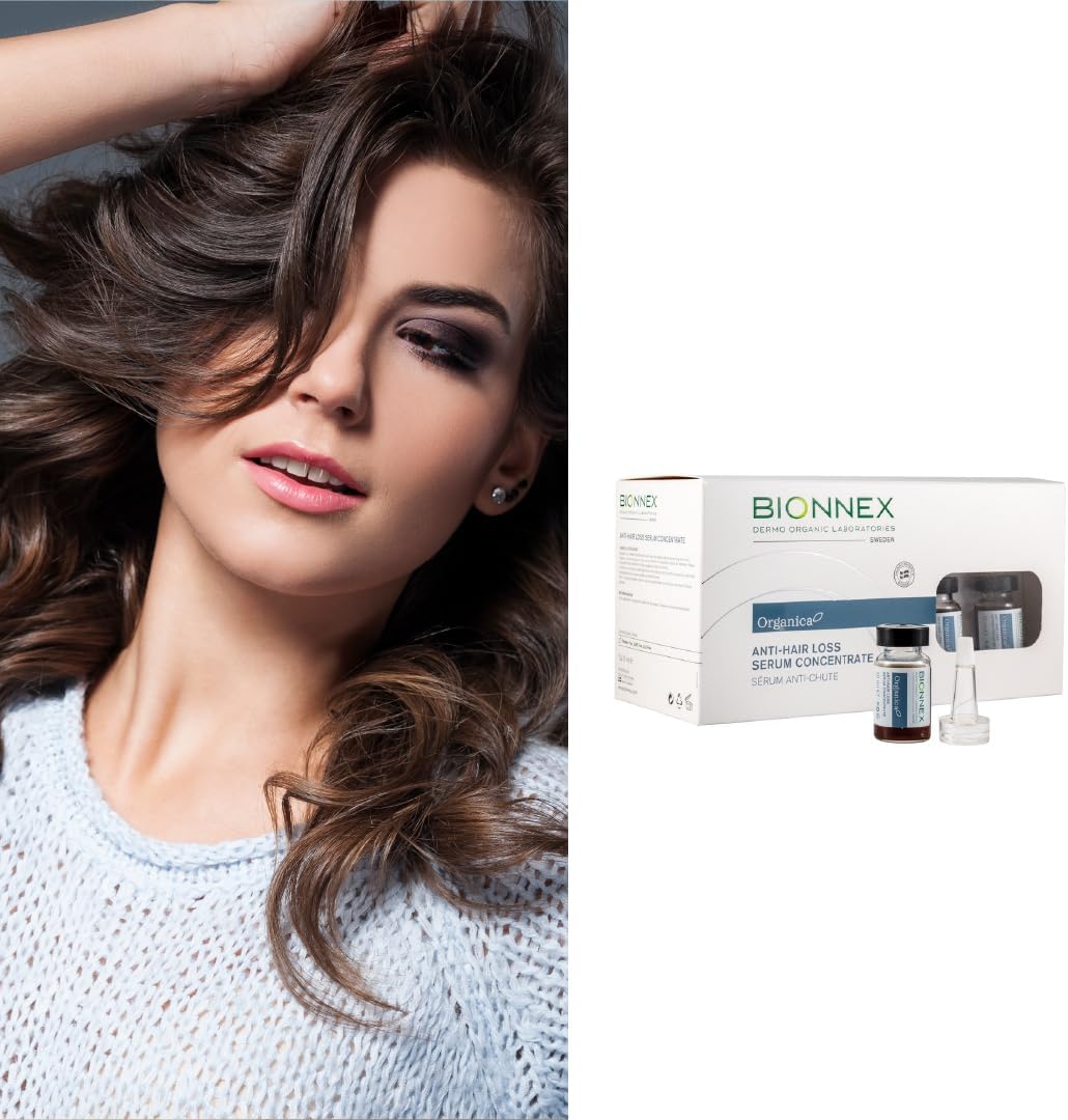 Bionnex Organica Anti-Loss Serum – with Sea Extracts, Vitamins &amp Minerals Strengthens Roots, Revives Scalp, Boosts Density – 12 * 10 ML
