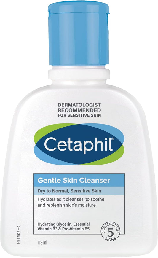 Cetaphil Gentle Skin Cleanser, Face & Body Wash For Dry to Normal and Sensitive Skin - 118ml
