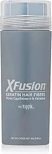 Xfusion by Toppik Hair Building Fibers with Premium Keratin Fibers Conceals Hair Thinning and Hair Loss for Fuller Looking Hair that Gives Completely Natural Look For Men & Women, Black, 25 Grams TOPPIK