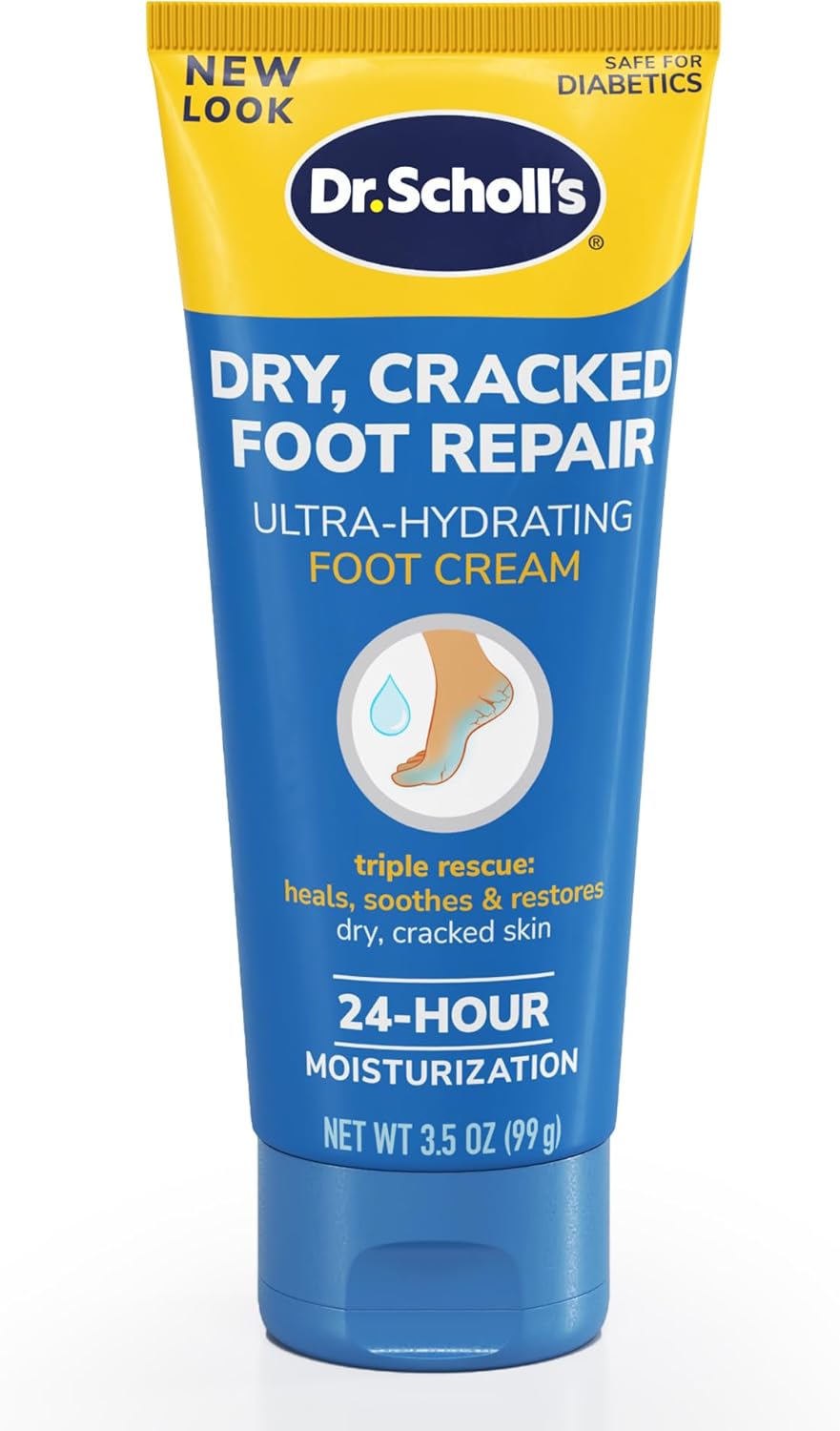 Dr. Scholl's Dry, Cracked Foot Repair Ultra-Hydrating Foot Cream Moisturizer - 3.5 oz