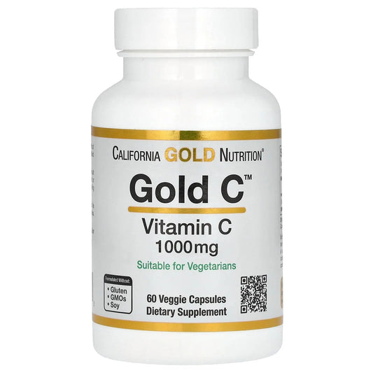 California Gold Nutrition Vitamin C 1000mg - 60 Veggie Capsules California Gold Nutrition