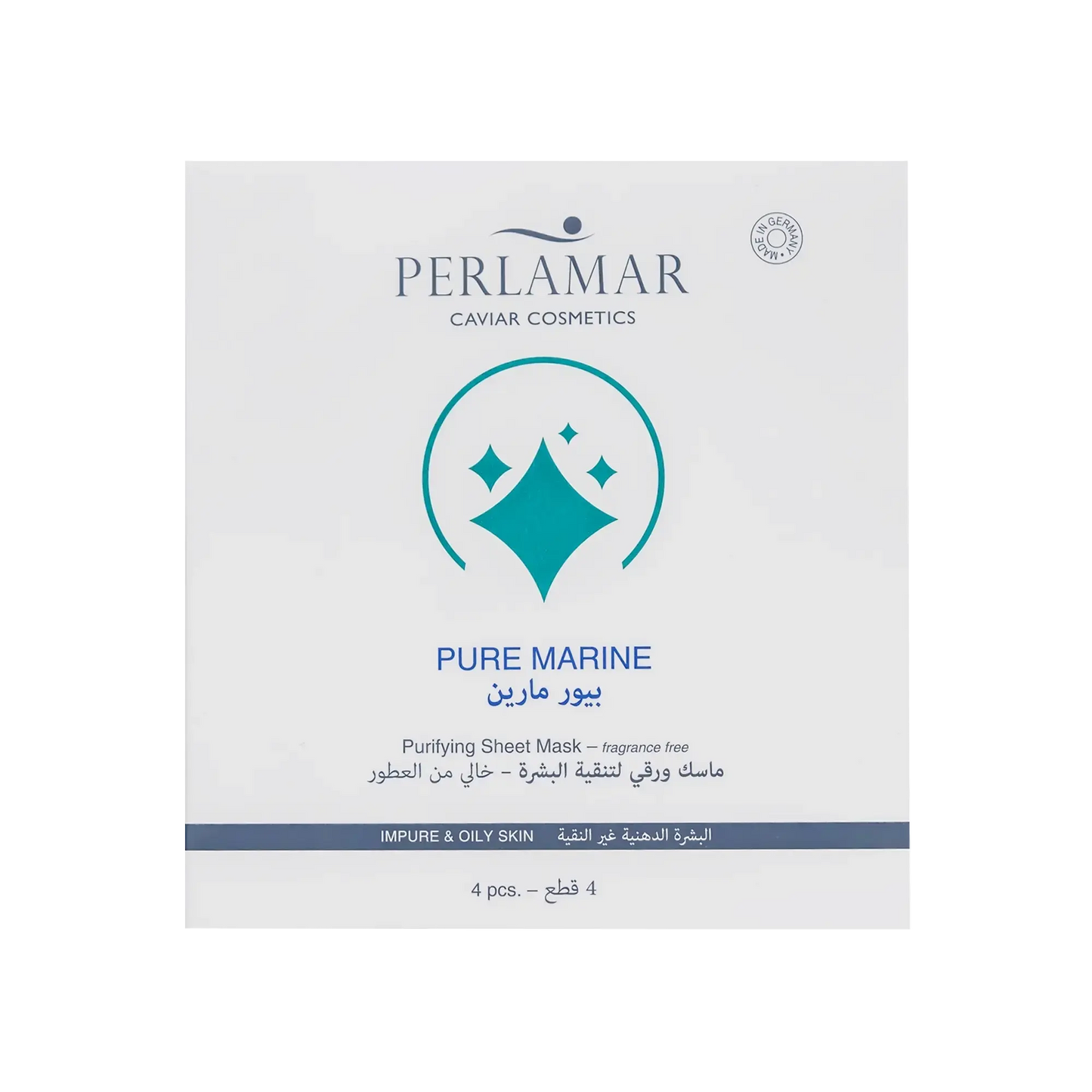 Perlamar Pure Marine Purifying Sheet Mask 4×16 ml perlamar