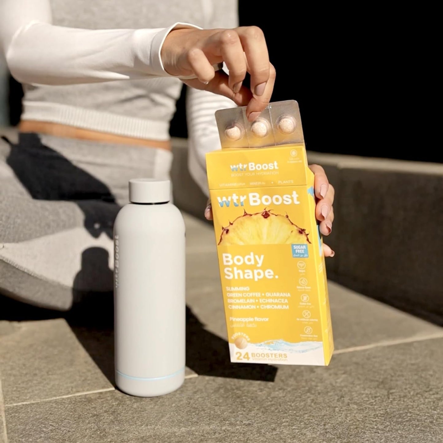 WTR Boost Crayon Gray Insulated Stainless Steel Water Bottle, Flask for Hot or Cold Beverages - 500ml