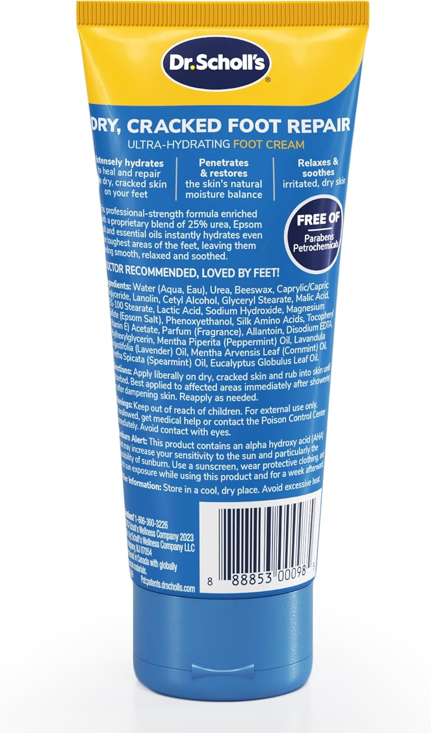 Dr. Scholl's Dry, Cracked Foot Repair Ultra-Hydrating Foot Cream Moisturizer - 3.5 oz