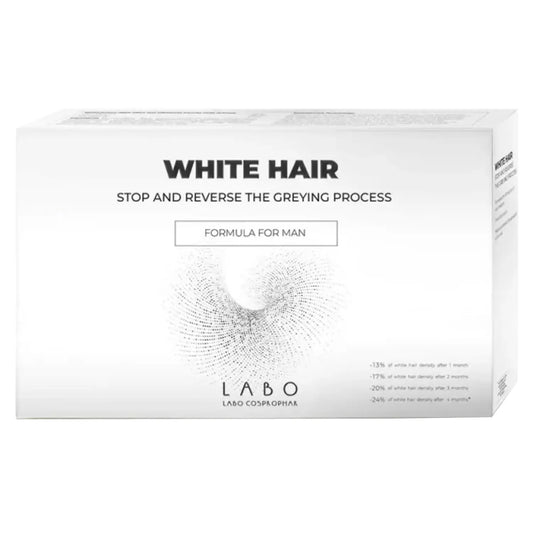 LABO WHITE HAIR Treatment Man Treatment for the Development of White Hair 20vials x 3.5ml