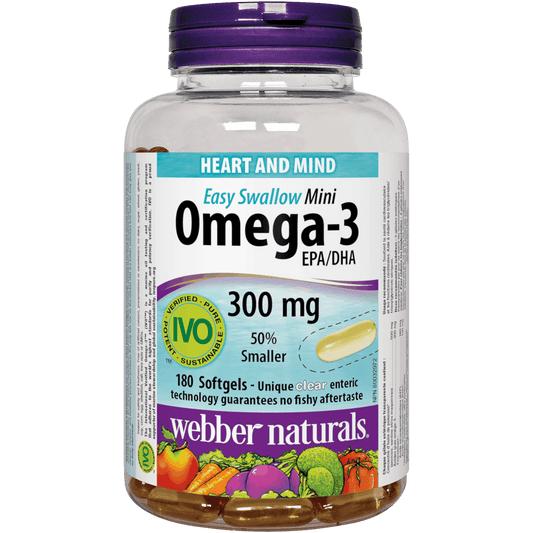 WEBBER NATURALS MINI OMEGA3 300MG SOFTGEL 180s