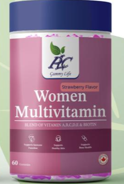 PLC Women’s Multivitamin with Vitamin A, B, C, D, E & Biotin. Pack of 60s