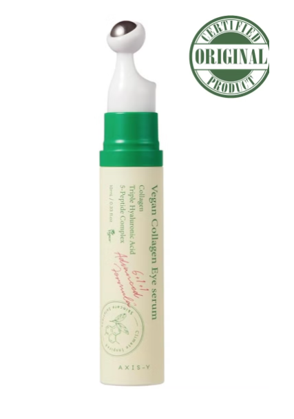 AXIS Y Vegan Collagen Eye Serum 10ml – Hydrating, Anti-Aging Formula for Puffiness, Dark Circles, and Fine Lines – Plant-Based Collagen, Suitable for All Skin Types