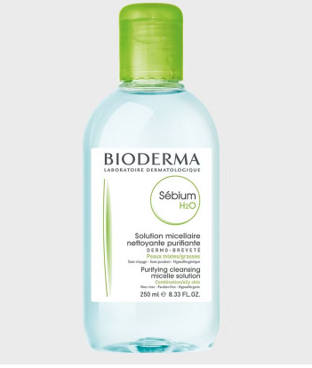 Bioderma Sebium H₂O Cleansing Micelle Make-Up Remover Solution For Combination To Oily Skin 250 mL bioderma