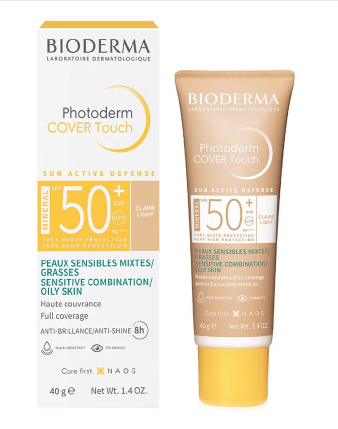 Bioderma Photoderm Cover Touch SPF50+ High Coverage Mineral Sunscreen Light Tinted 40 mL Bioderma