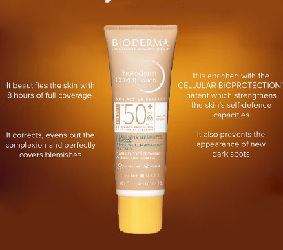 Bioderma Photoderm Cover Touch SPF50+ High Coverage Mineral Sunscreen Light Tinted 40 mL Bioderma
