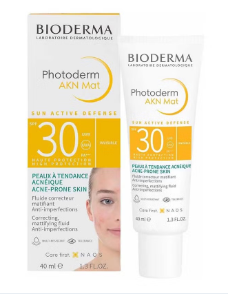 Bioderma Photoderm AKN Mat SPF30 Fluid Sunscreen For Face 40ml bioderma