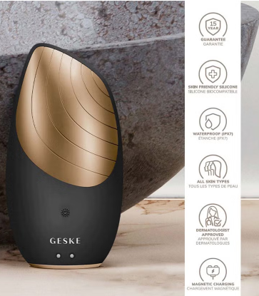 Geske SmartAppGuided 6-in-1 Sonic Thermo Facial Cleansing Brush In Gray Color www.plcgcc.com