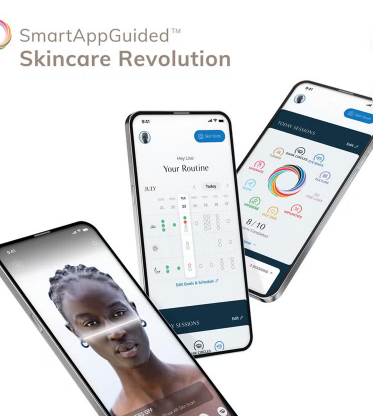 Geske SmartAppGuided 9-in-1 Sonic Warm & Cool LED Facial Mask In Magenta Color geske