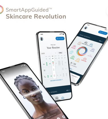 Geske SmartAppGuided 4-in-1 Sonic Facial Roller In Gray Color For Firm & Radiant Skin geske