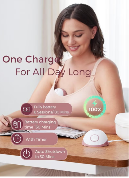 Breast Pump Hands-Free Mobile Style | M6, Wearable Breastfeeding Pump Ideal Rhythm for More Milk, DoubleFit Flange More Fit & Discreet with 3 Modes & 9 Levels momcozy