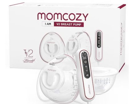 Painless, Potent, Wearable, Ultra-Light, Hands Free, Portable Double Electric Breast Pump V2 With 27 Pumping Combinations momc