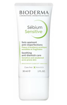 Bioderma Sebium Sensitive Soothing Anti-Blemish Care For Sensitive Acne-Prone Skin 30 mL Bioderma