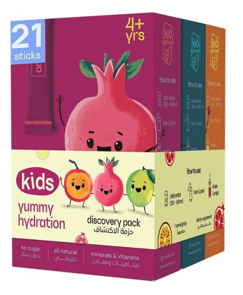 Oneshot Yummy Hydration Kids Electrolyte Drink Mix Discovery Pack, Pack of 21's