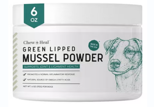 Chew + Heal Green Lipped Mussel Powder For Dogs 170g