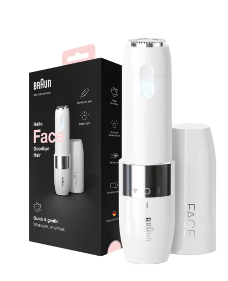 Braun Face Mini Hair Remover Fs1000, Electric Facial Hair Removal For Women White
