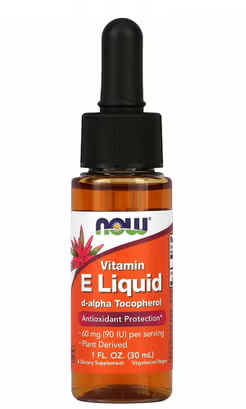 Now Vitamin E Liquid Drops, Plant Derived, For Antioxidant Support 30ml