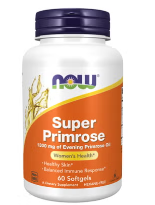 Now Super Primrose 1300mg Softgel For Women's Health, Pack of 60's