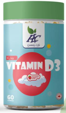 PLC Vitamins D Gummies For Kids. Pack of 60s
