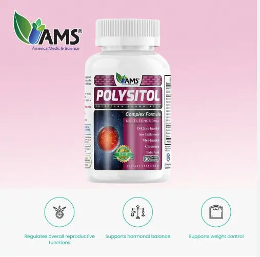 AMS Polysitol Caplet, Fertility Supplement For Women, Pack of 90's AMS