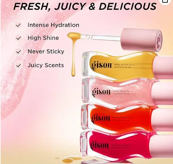 Gisou Honey Infused Lip Oil Improved Formula - Honey Gold 8ml gisou