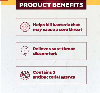 Betadine Sore Throat Antibacterial Lozenges With Soothing Honey & Lemon, Pack of 24's Betadine