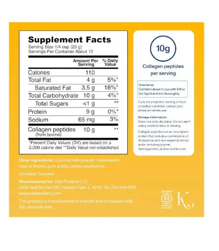 Vital Proteins Collagen Creamer, Vanilla, 10.7 oz Vital Proteins