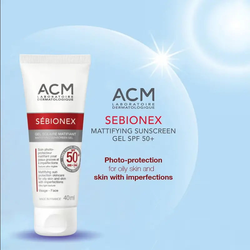 ACM Sebionex SPF50+ Mattifying Sunscreen Gel 40ml ACM