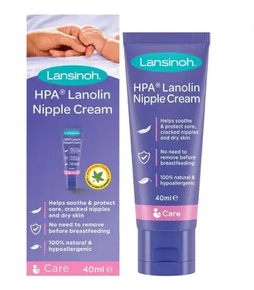 Lansinoh 100% HPA Lanolin Nipple Cream For Sore Nipples & Dry Cracked Skin 40ml Lansinoh