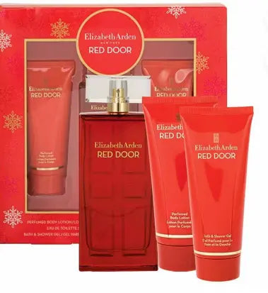 Elizabeth Arden Red Door Gift Set For Women - Pack of Elizabeth Arden Red Door EDT 100ml + Red Door Body Lotion 100ml + Red Door Travel Size EDT 5ml Elizabeth Arden