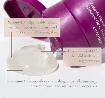 GlowBiotics Probiotic Nourishing Gel To Oil Cleanser For Dry, Normal And Sensitive Skin 120ml GlowBiotics