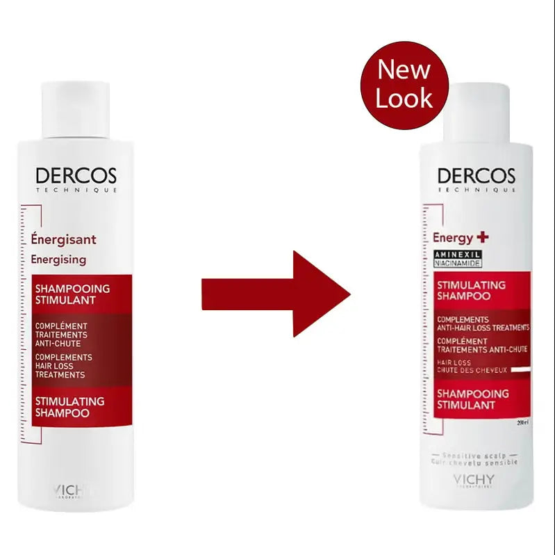 Vichy Dercos Energy+ Stimulating Anti Hair Fall Shampoo With Aminexil 200ml Vichy