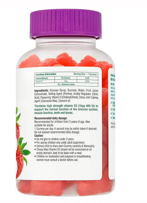 Chewy Vites Kids Vitamin D3 400 IU Gummies 60's