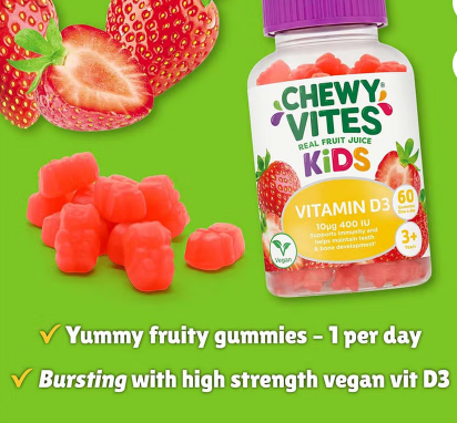 Chewy Vites Kids Vitamin D3 400 IU Gummies 60's