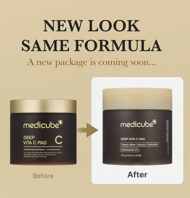 Medicube Deep Vita C With 2% Niacinamide Facial Toner Pads For Dark Spots & Blemish Care 150g, Pack of 70's